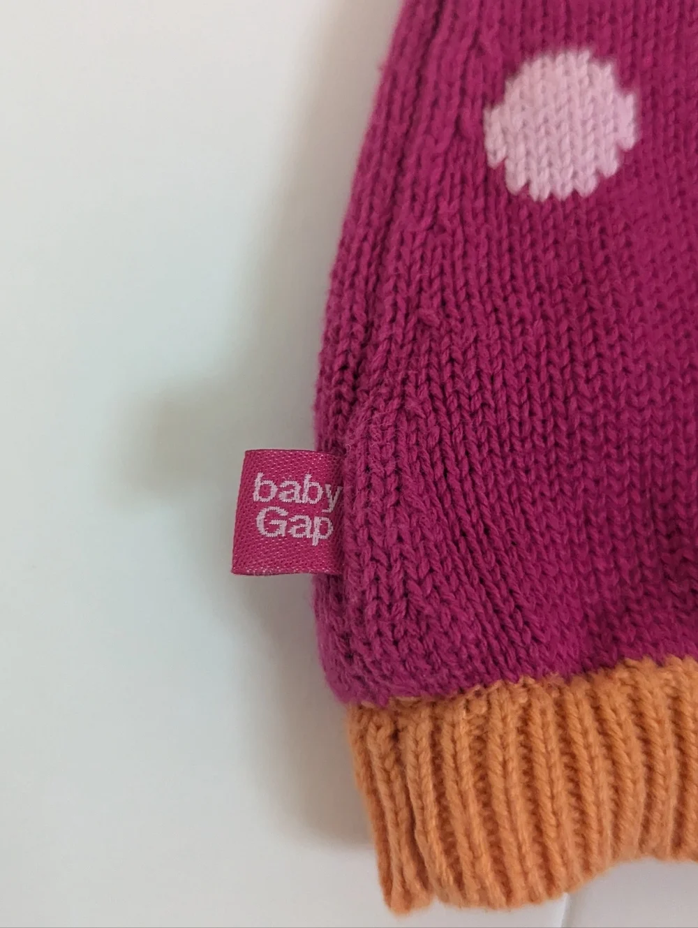 Baby Gap Hat 6-12m Girls Pink Polka Dot